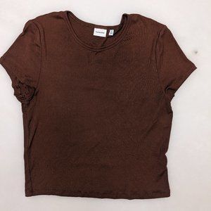 Aritzia Sunday Best Bliss T-shirt L cognac brown